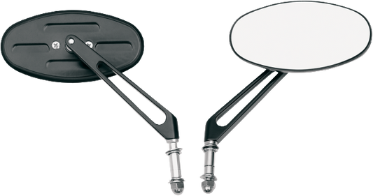 Drag Specialties Stealth I Black Pair Mirrors Harley Davidson FLHT FXD XL FLHR
