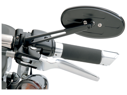 Drag Specialties Stealth II Black Pair Universal Mirrors Harley FLHT FXD XL FLHR