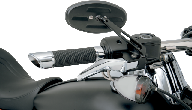 Drag Specialties Stealth II Black Pair Universal Mirrors Harley FLHT FXD XL FLHR