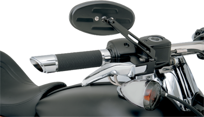 Drag Specialties Stealth II Black Pair Universal Mirrors Harley FLHT FXD XL FLHR