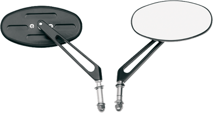 Drag Specialties Stealth II Black Pair Universal Mirrors Harley FLHT FXD XL FLHR