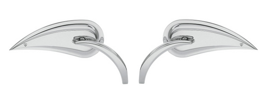 Arlen Ness Rad II Teardrop Chrome Front Handlebar Mirror Set for Harley Davidson