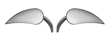 Arlen Ness Black Rad III Teardrop Handlebar Mirror Set fits Harley Davidson