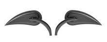 Arlen Ness Black Rad III Teardrop Handlebar Mirror Set fits Harley Davidson