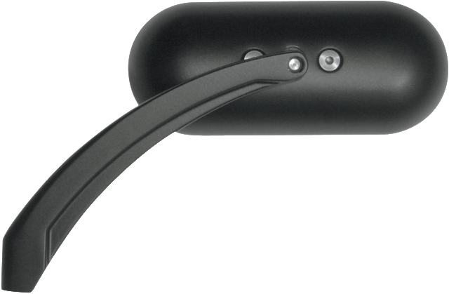 Drag Specialties Black Hotop Oval Motorcycle Mirror Harley FLHR FXD FLST XL