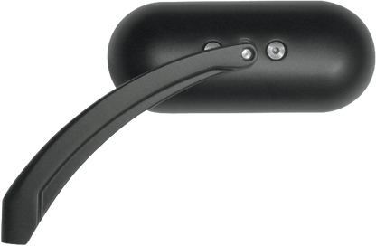 Drag Specialties Black Hotop Oval Motorcycle Mirror Harley FLHR FXD FLST XL