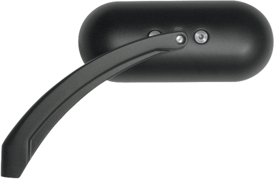 Drag Specialties Black Hotop Oval Motorcycle Mirror Harley FLHR FXD FLST XL