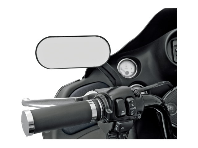 Drag Specialties Black Hotop Oval Motorcycle Mirror Harley FLHR FXD FLST XL