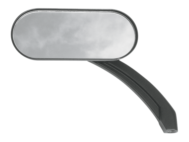 Drag Specialties Black Hotop Oval Motorcycle Mirror Harley FLHR FXD FLST XL