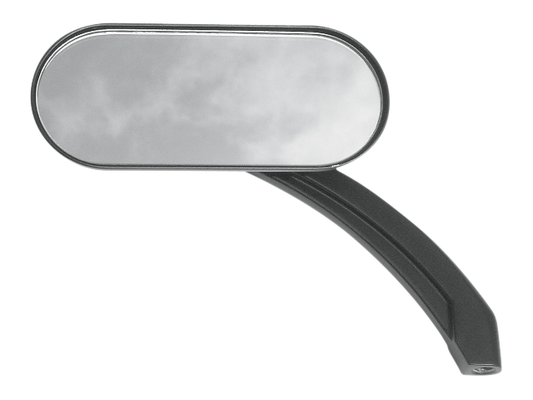 Drag Specialties Black Hotop Oval Motorcycle Mirror Harley FLHR FXD FLST XL