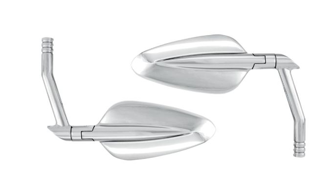Performance Machine Chrome Arrow Vision Screwin Motorcycle Mirror Set for Harley