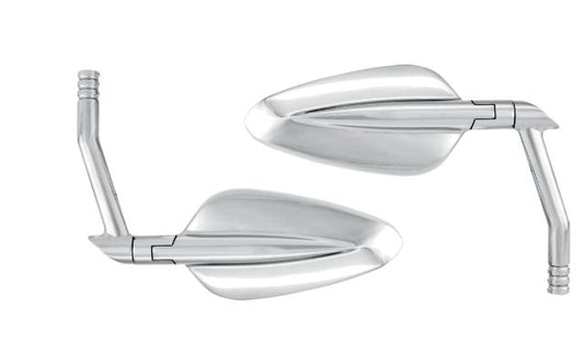 Performance Machine Chrome Arrow Vision Screwin Motorcycle Mirror Set for Harley