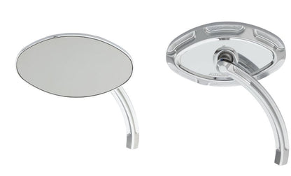 Arlen Ness Chrome Billet Beveled Pair Front Handlebar Mirror Set Harley Davidson