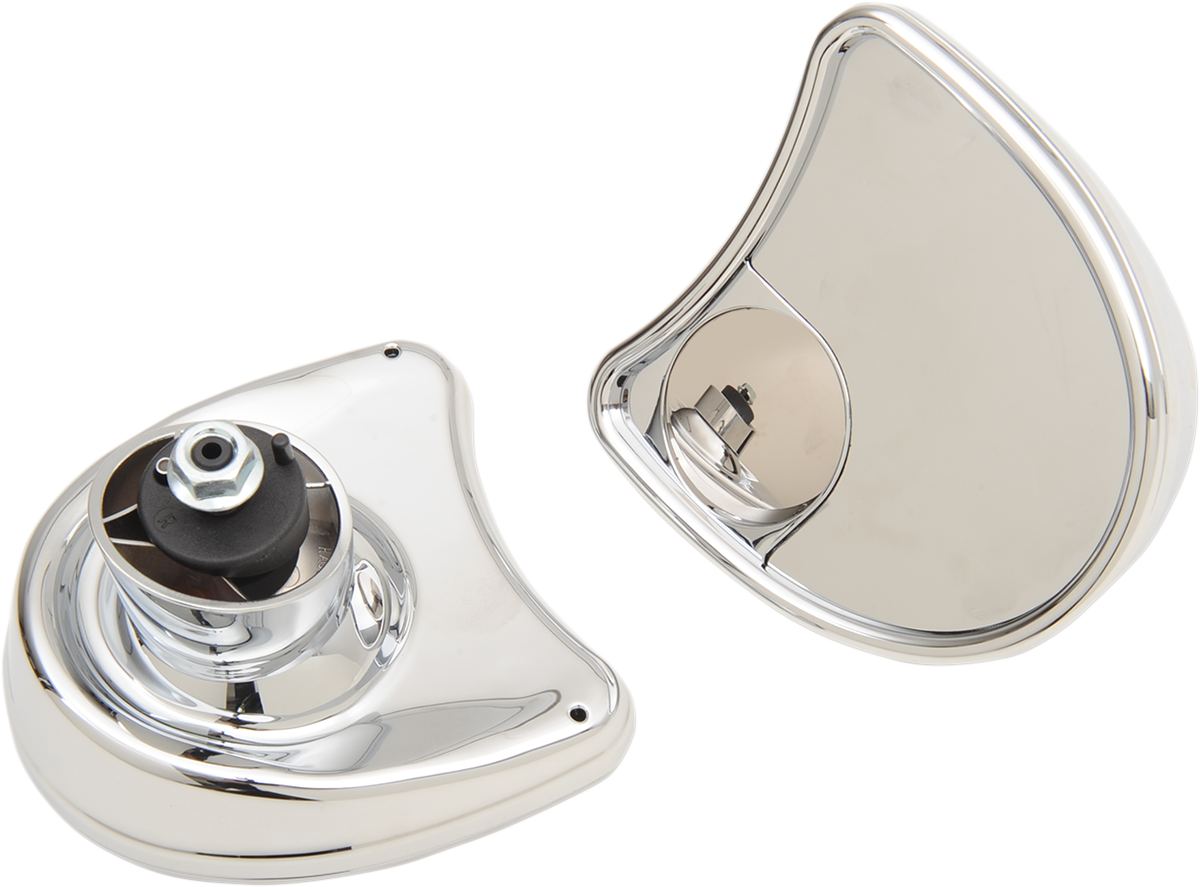 Drag Specialties Chrome Fairing Mounted Mirror Set 2014-2023 Harley Touring FLHX