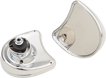 Drag Specialties Chrome Fairing Mounted Mirror Set 2014-2023 Harley Touring FLHX