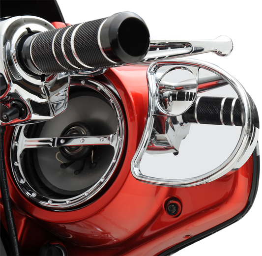 Drag Specialties Chrome Fairing Mounted Mirror Set 2014-2023 Harley Touring FLHX