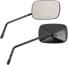 Drag Specialties Black Pair Front 8" Handlebar Mirror Set for Harley Davidson