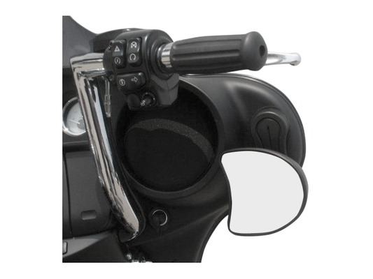 Pingel Black Fairing Mirror Drop Brackets for 99-13 Harley Touring Bagger FLHX