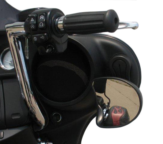Pingel Black Fairing Mirror Drop Brackets for 14-19 Harley Touring Bagger FLHX