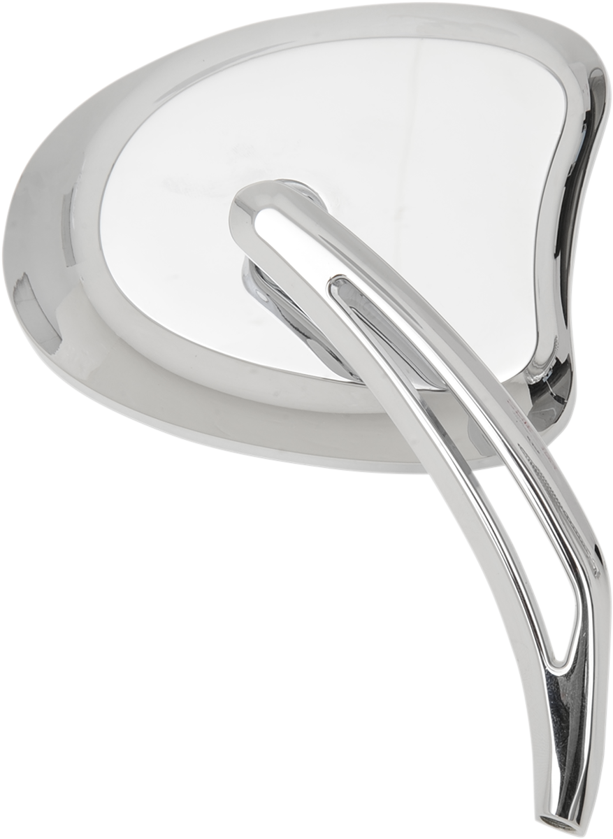 Drag Specialties Chrome Teardrop Slotted Handlebar Mirror Set Harley Davidson