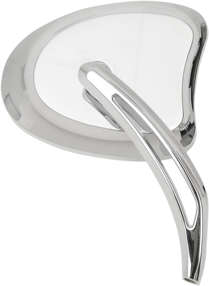 Drag Specialties Chrome Teardrop Slotted Handlebar Mirror Set Harley Davidson