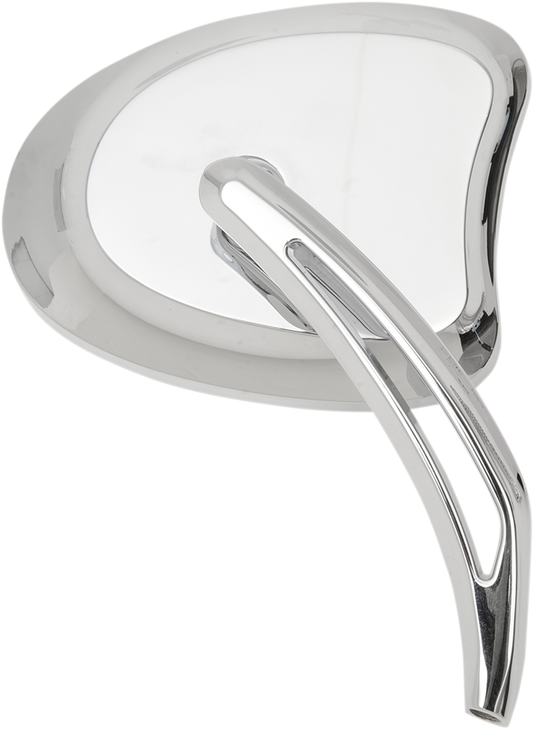 Drag Specialties Chrome Teardrop Slotted Handlebar Mirror Set Harley Davidson