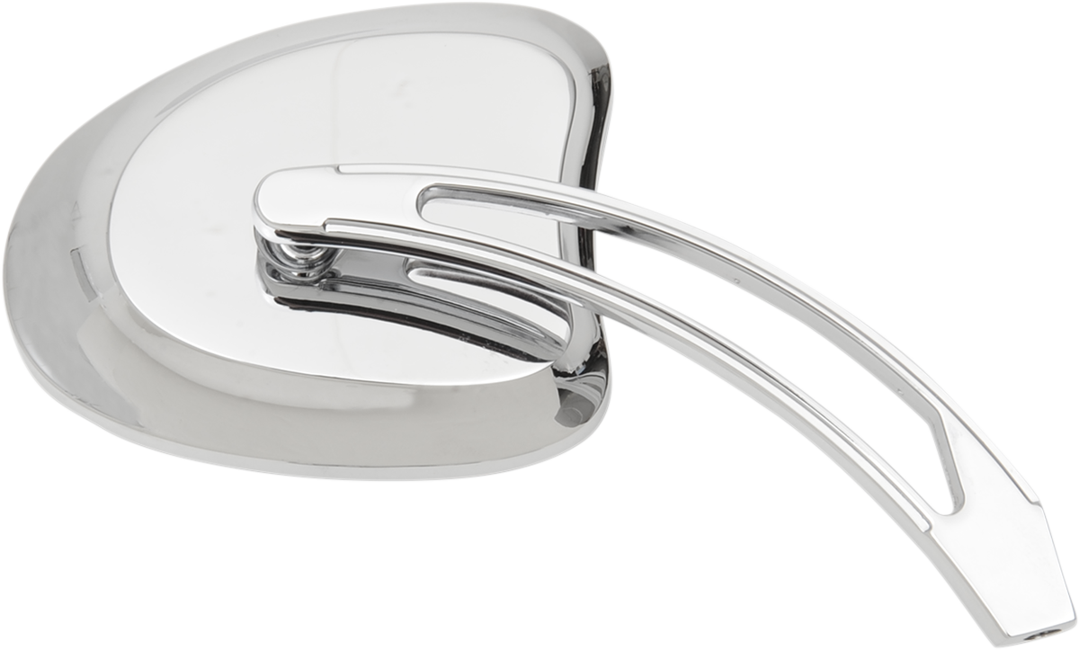 Drag Specialties Chrome Teardrop Slotted Handlebar Mirror Set Harley Davidson
