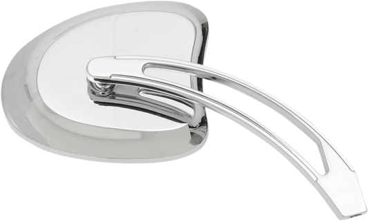 Drag Specialties Chrome Teardrop Slotted Handlebar Mirror Set Harley Davidson