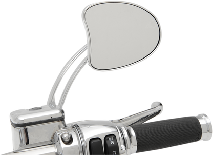 Drag Specialties Chrome Teardrop Slotted Handlebar Mirror Set Harley Davidson