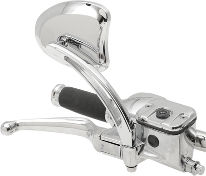 Drag Specialties Chrome Teardrop Slotted Handlebar Mirror Set Harley Davidson