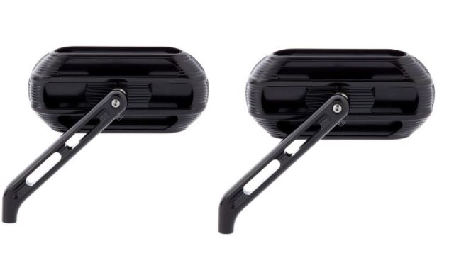 Arlen Ness Sidekick Black Handlebar Rearview Mirror for Harley Davidson