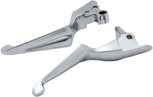 Kuryakyn 1837 Chrome Boss Blades Hand Brake Lever Set for 2015-17 Harley Softail