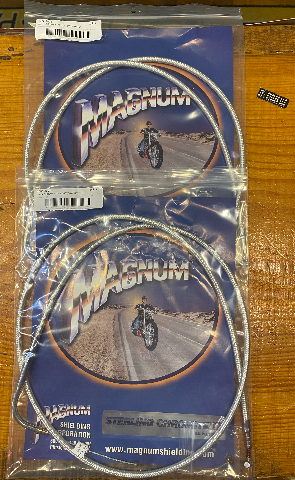 Magnum Braided +9" Throttle & Idle Cable fits 1996-17 Harley Touring Softail FXD