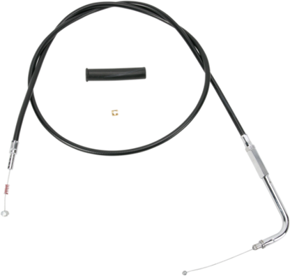 Drag Specialties Black Vinyl 58" Idle Cable for 1996-2022 Harley Dyna Softail