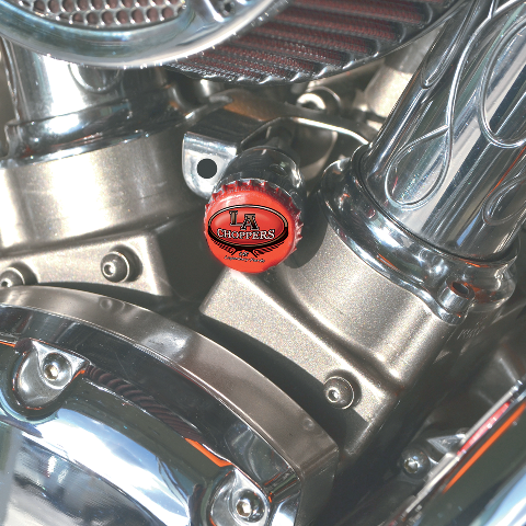 La Choppers Chrome Bottle Cap Choke Knob 90-06 Harley Dyna Touring Softail XL