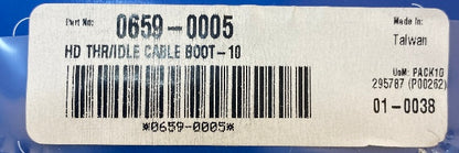Motion Pro Black Universal 10 Pack Throttle Idle Cable Boots For Harley Davidson
