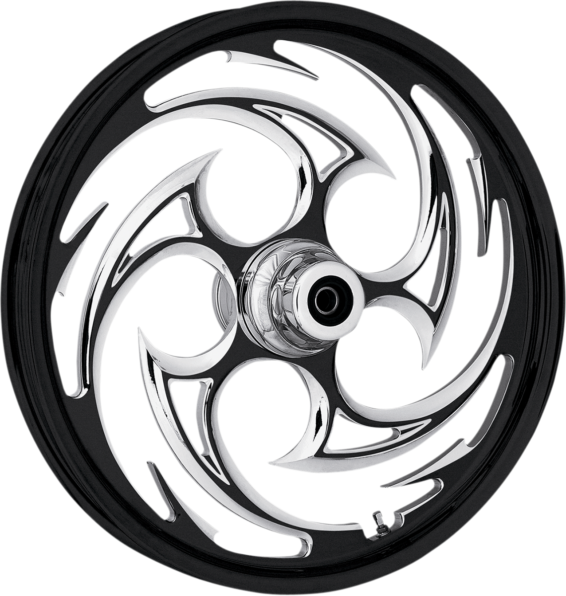RC Components Black Savage Dual Disc ABS 23" Front Wheel 2008-23 Harley Touring