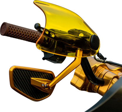 Klock Werks Flare Yellow Hand Guards fits 2002-2025 Harley Hydraulic Clutch