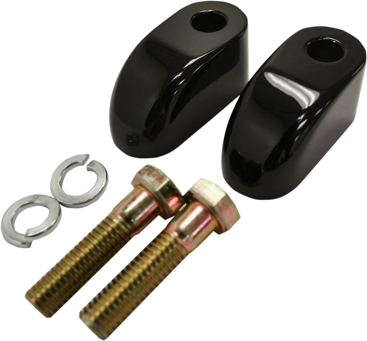 La Choppers Black 1" Pullback Handlebar Riser Extensions for Harley Davidson