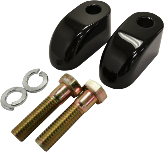 La Choppers Black 1" Pullback Handlebar Riser Extensions for Harley Davidson