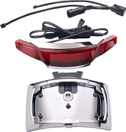 Ciro Latitude Chrome Taillight & License Plate Holder 2014-2024 Harley Touring