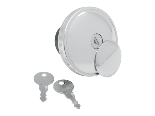 Drag Specialties Chrome Locking Vented Gas Cap 93-17 Harley FXD FLST FLHR XL