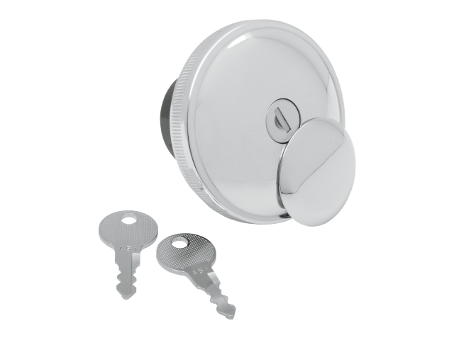 Drag Specialties Chrome Locking Non-Vented Gas Cap 1996-2020 Harley FXST Softail