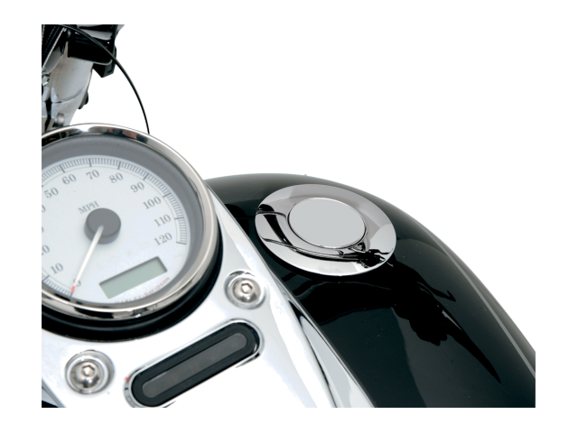 Drag Specialties 2.75" O.D. Chrome Pop-Up Vented Gas Cap 1993-2023 Harley Models