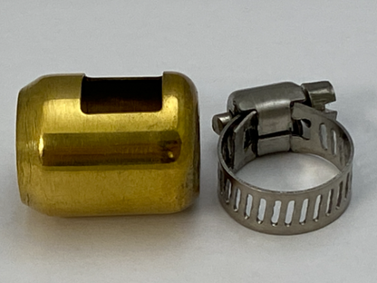 Namz Brass 1/4" to 5/16" Universal Motorcycle Hose End Clamp for Harley USA