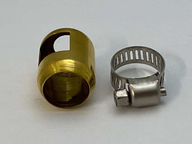 Namz Brass 1/4" to 5/16" Universal Motorcycle Hose End Clamp for Harley USA