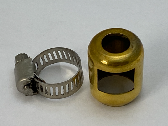 Namz Brass 1/4" to 5/16" Universal Motorcycle Hose End Clamp for Harley USA