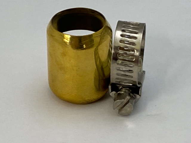 Namz Brass 1/4" to 5/16" Universal Motorcycle Hose End Clamp for Harley USA