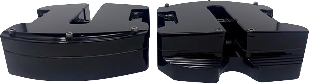 Covingtons Smooth Black Valve Cover Set 2017-2023 Harley Touring Softail M8