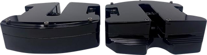 Covingtons Smooth Black Valve Cover Set 2017-2023 Harley Touring Softail M8